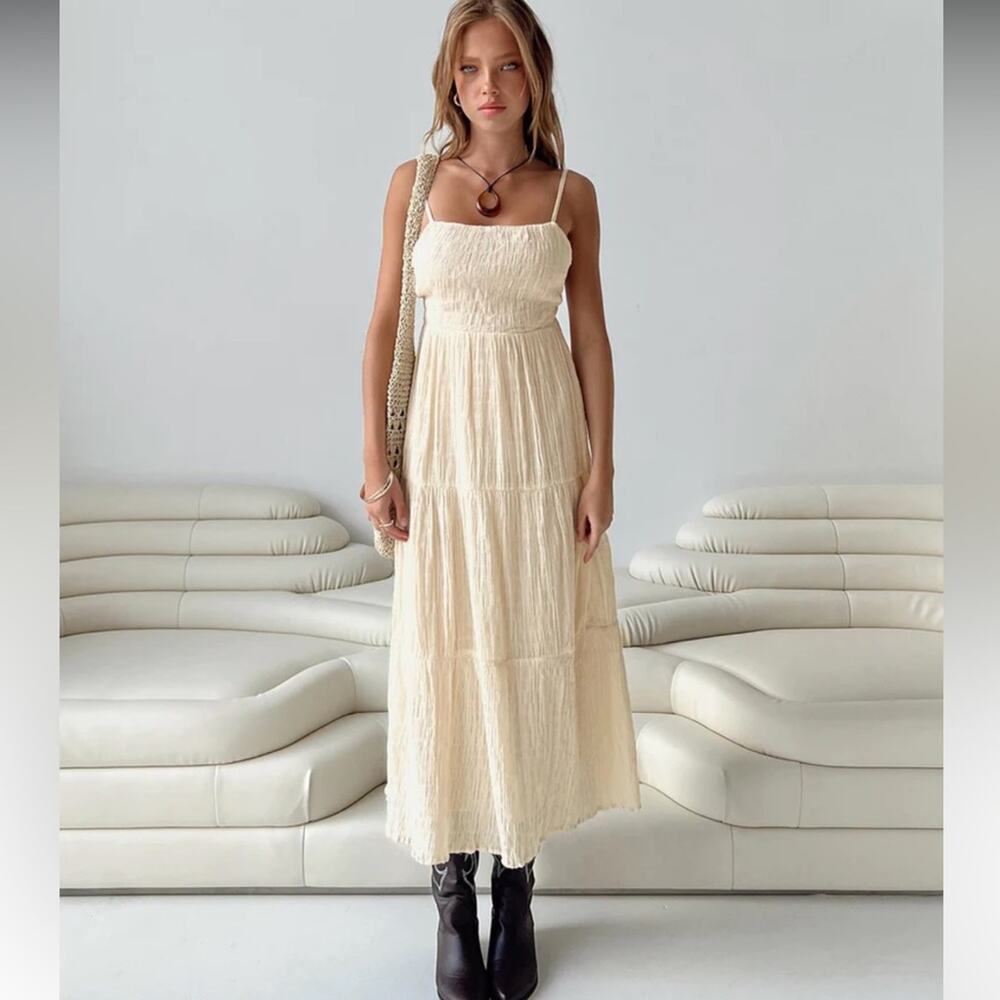 Princess Polly RICCI MAXI DRESS IVORY new! Size 10 M